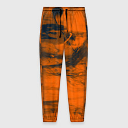 Мужские брюки Абстрактная оранжевая поверхность и чёрные тени