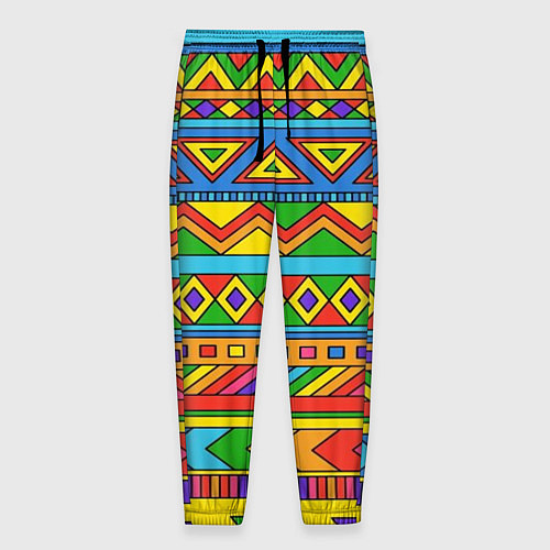 Мужские брюки Красивый цветной орнамент / 3D-принт – фото 1