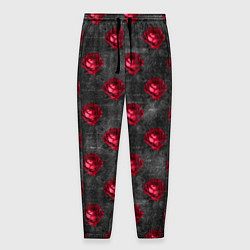 Мужские брюки Красные бутоны цветов