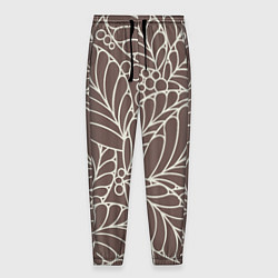 Мужские брюки Кофеиновый паттерн из листьев