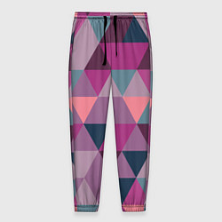 Мужские брюки Абстрактные мозаичный розовый фигуры
