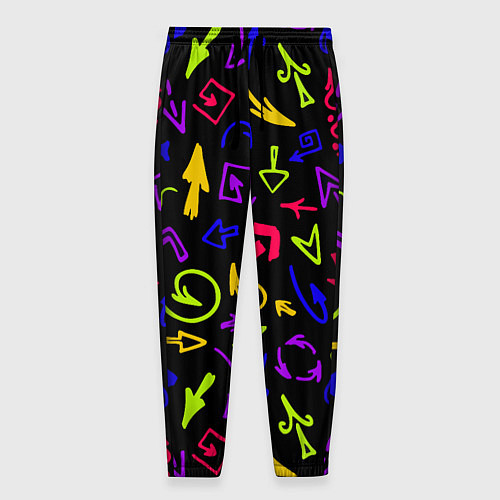 Мужские брюки Паттерн из разноцветных стрелочек / 3D-принт – фото 1