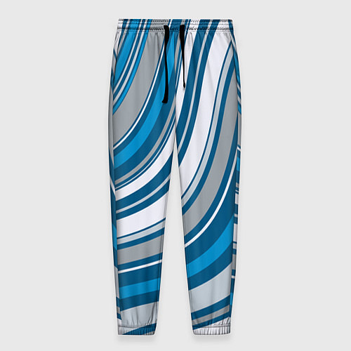 Мужские брюки Волнистые полосы - текстура / 3D-принт – фото 1