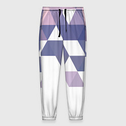 Мужские брюки Розово-фиолетовый паттерн и белый фон