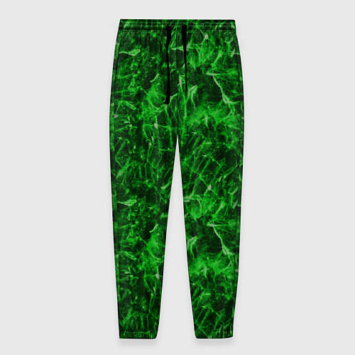 Мужские брюки Зелёный лёд - текстура / 3D-принт – фото 1
