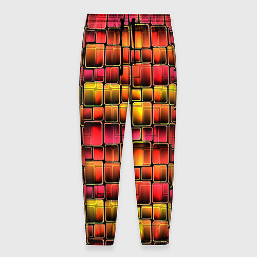 Мужские брюки Неоновый геометрический узор / 3D-принт – фото 1