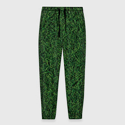 Брюки на резинке мужские Зеленая камуфляжная трава, цвет: 3D-принт