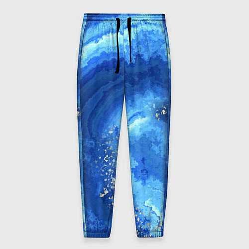 Мужские брюки Расплескалась синева абстракция / 3D-принт – фото 1