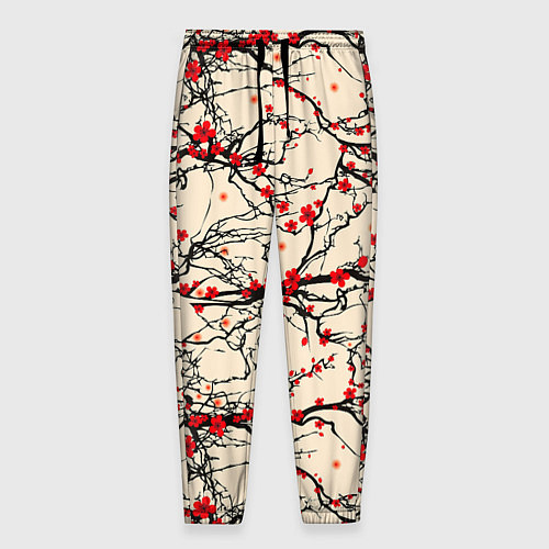 Мужские брюки Sakura flowers / 3D-принт – фото 1