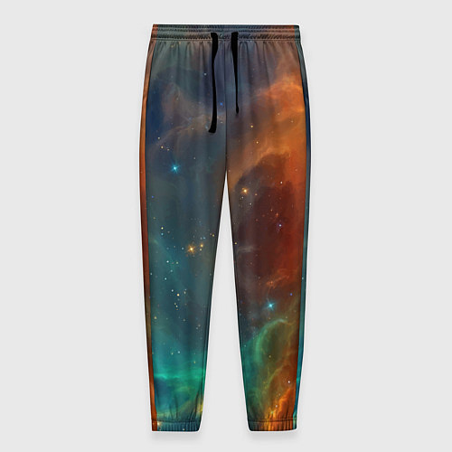 Мужские брюки Столкновение двух космических галактик / 3D-принт – фото 1