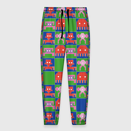 Мужские брюки Пиксельный рисунок поп арт / 3D-принт – фото 1
