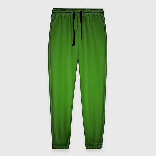 Мужские брюки Зеленый с затемняющей виньеткой / 3D-принт – фото 1