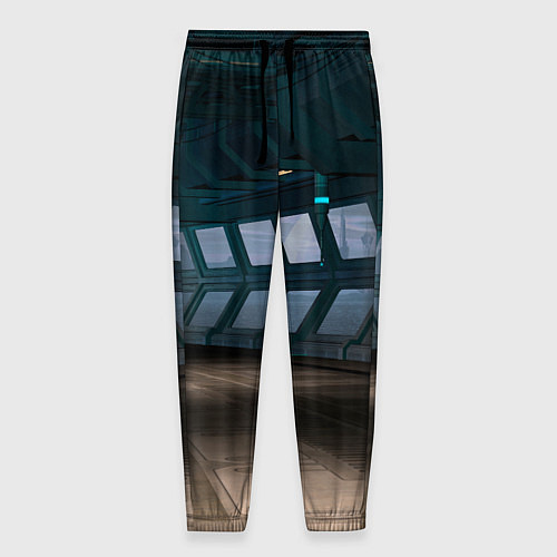 Мужские брюки Коридор космической станции / 3D-принт – фото 1