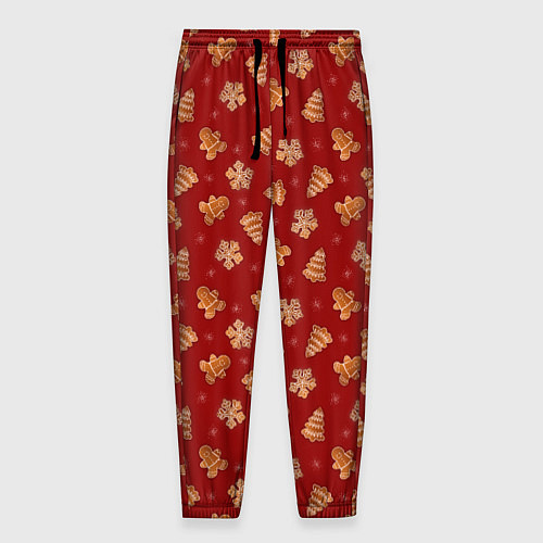 Мужские брюки Имбирный Новый год / 3D-принт – фото 1