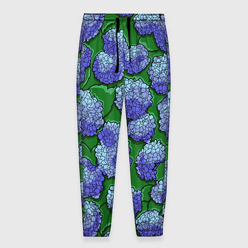 Мужские брюки Цветущая гортензия / 3D-принт – фото 1