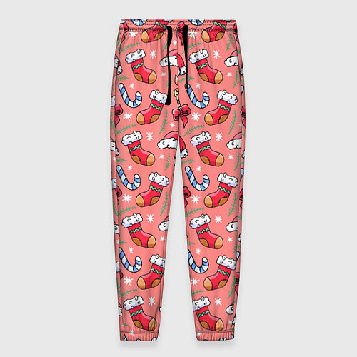 Мужские брюки Christmas pattern / 3D-принт – фото 1