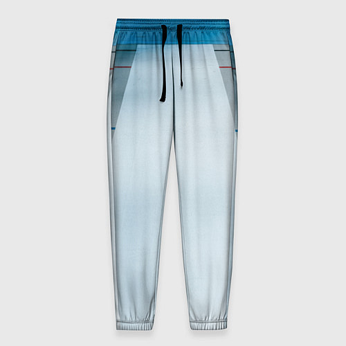 Мужские брюки Абстрактные линии и цветные пластины / 3D-принт – фото 1