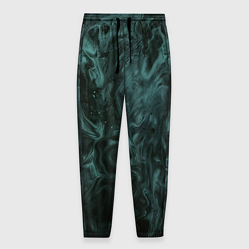 Мужские брюки Тёмно-синий водянистый туман / 3D-принт – фото 1