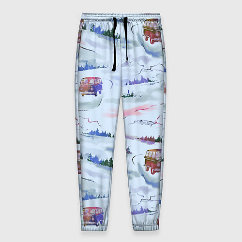 Мужские брюки Паттерн с машиной / 3D-принт – фото 1