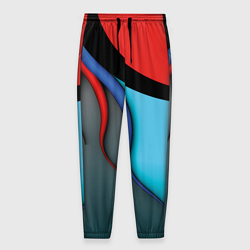 Мужские брюки Разноцветные ручейки / 3D-принт – фото 1