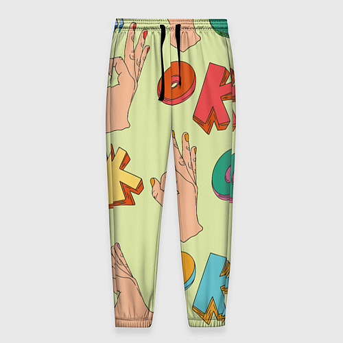 Мужские брюки Emoji ok / 3D-принт – фото 1