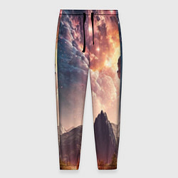 Мужские брюки Млечный Путь, как небесное творение над ландшафтом