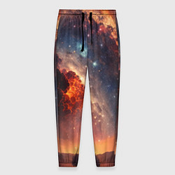 Мужские брюки Космос и звезды в закатном небе