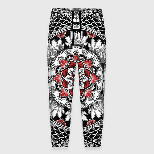 Мужские брюки Мандала: цветочный узор / 3D-принт – фото 1