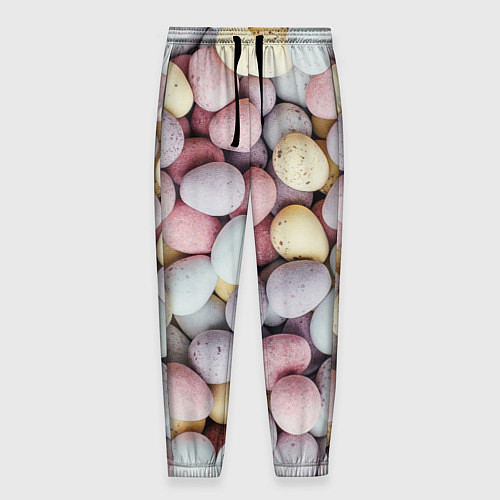 Мужские брюки Абстрактное множество чистых и светлых камней / 3D-принт – фото 1