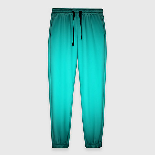 Мужские брюки Бирюзовый градиент / 3D-принт – фото 1