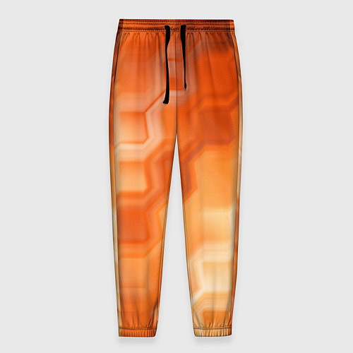 Мужские брюки Золотисто-оранжевый туманный паттерн / 3D-принт – фото 1