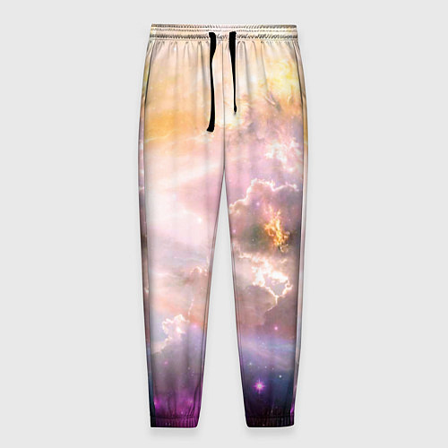 Мужские брюки Аморфное абстрактное космическое красочное небо / 3D-принт – фото 1