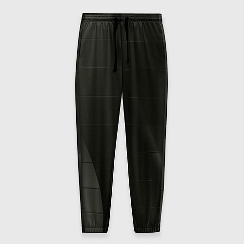 Мужские брюки Чёрные геометрические металлические листы / 3D-принт – фото 1
