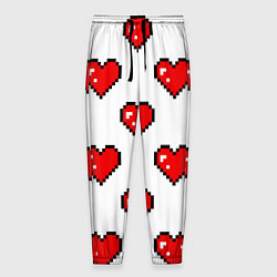 Мужские брюки Сердца в стиле пиксель-арт