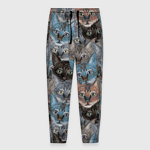 Мужские брюки Паттерн с котиками / 3D-принт – фото 1