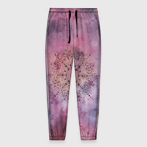 Мужские брюки Мандала гармонии, фиолетовая, космос / 3D-принт – фото 1