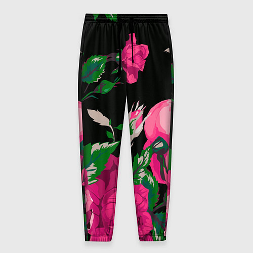 Мужские брюки Шипы и розы / 3D-принт – фото 1