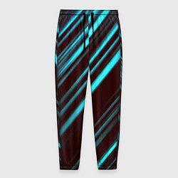 Брюки на резинке мужские Stripes line neon color, цвет: 3D-принт