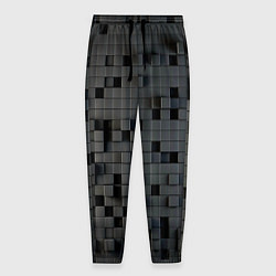 Брюки на резинке мужские Digital pixel black, цвет: 3D-принт