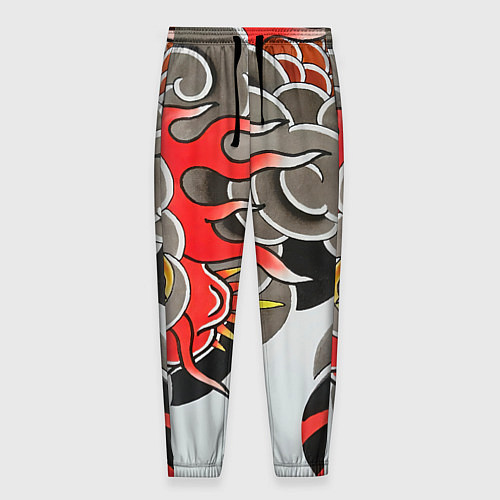 Мужские брюки Иредзуми: дракон в дыму / 3D-принт – фото 1