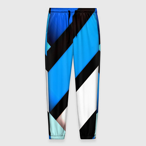Мужские брюки Спортивная геометрия из полос / 3D-принт – фото 1