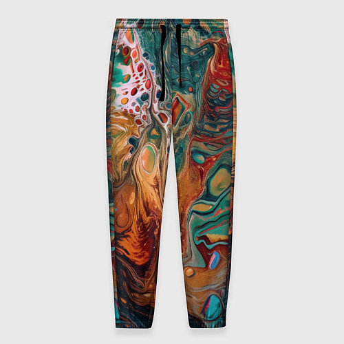 Мужские брюки Разводы краски: арт нейросети / 3D-принт – фото 1