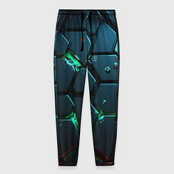 Мужские брюки Плиты с зеленым неоновым светом