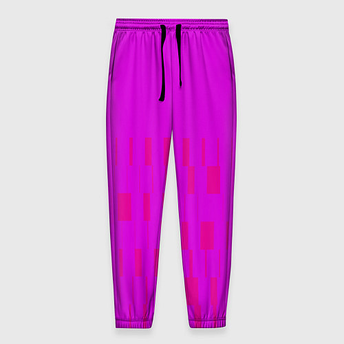 Мужские брюки Паттерн в стиле модерн розовый яркий / 3D-принт – фото 1