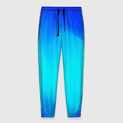 Мужские брюки Градиент синий / 3D-принт – фото 1