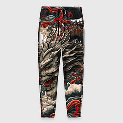 Мужские брюки Тату дракона в стиле Ирезуми