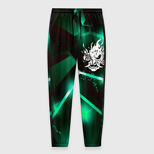 Мужские брюки Cyberpunk 2077 разлом плит / 3D-принт – фото 1