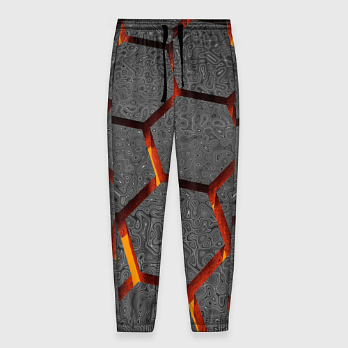 Мужские брюки Металлические плиты и лава / 3D-принт – фото 1