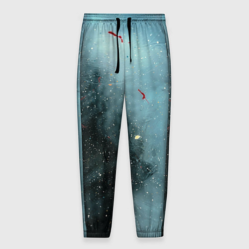 Мужские брюки Синий дым и остатки красок / 3D-принт – фото 1