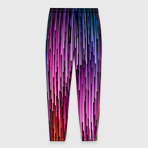 Мужские брюки Радужные узор полосы / 3D-принт – фото 1